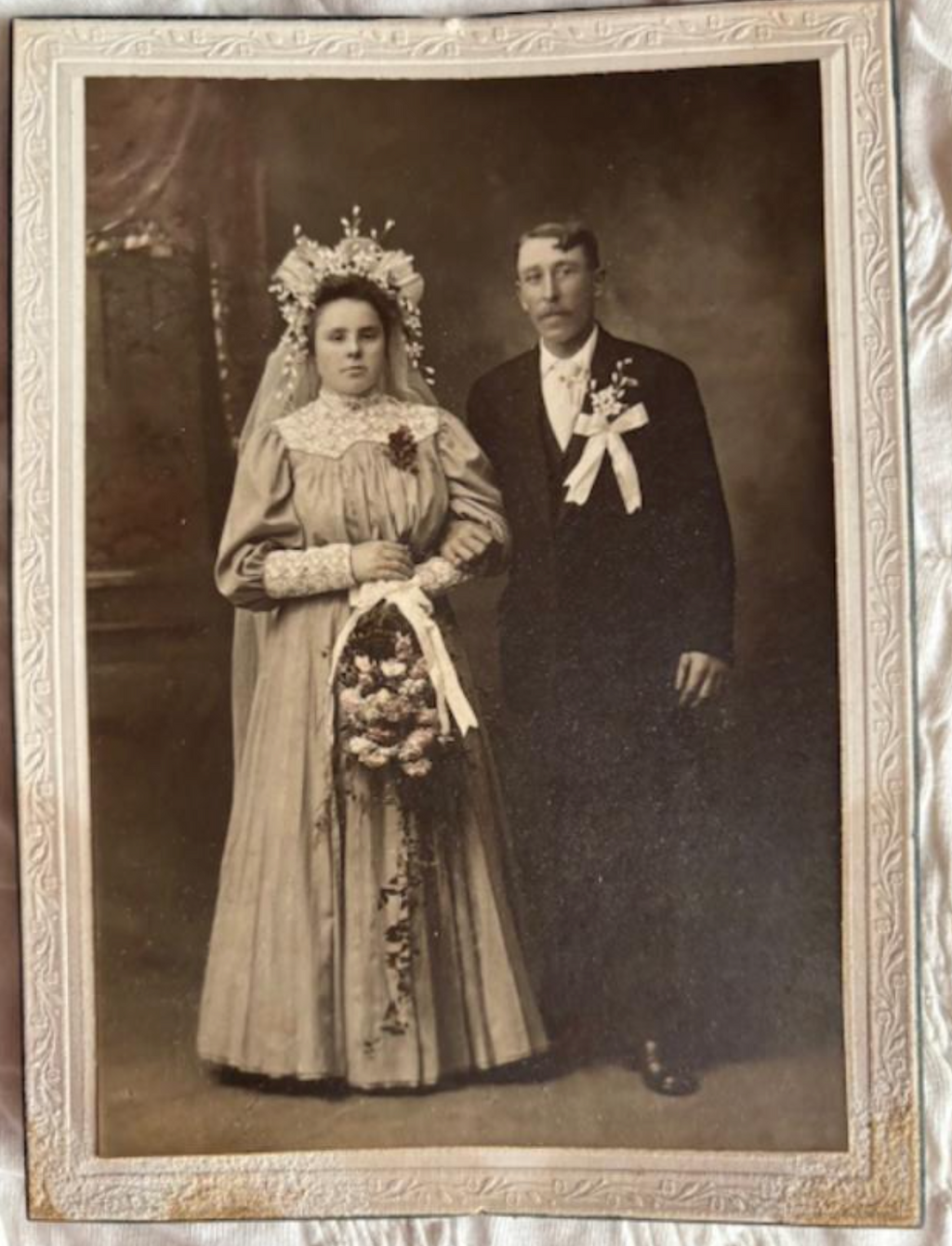 The Broken Bride Head Miss Havisham Veil as is from a 125 year old  includes photo