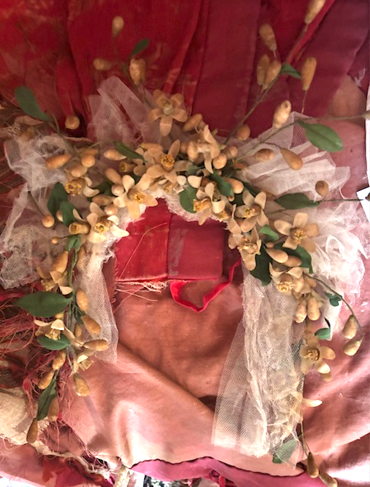 The Broken Bride Head Miss Havisham Veil as is from a 125 year old  includes photo