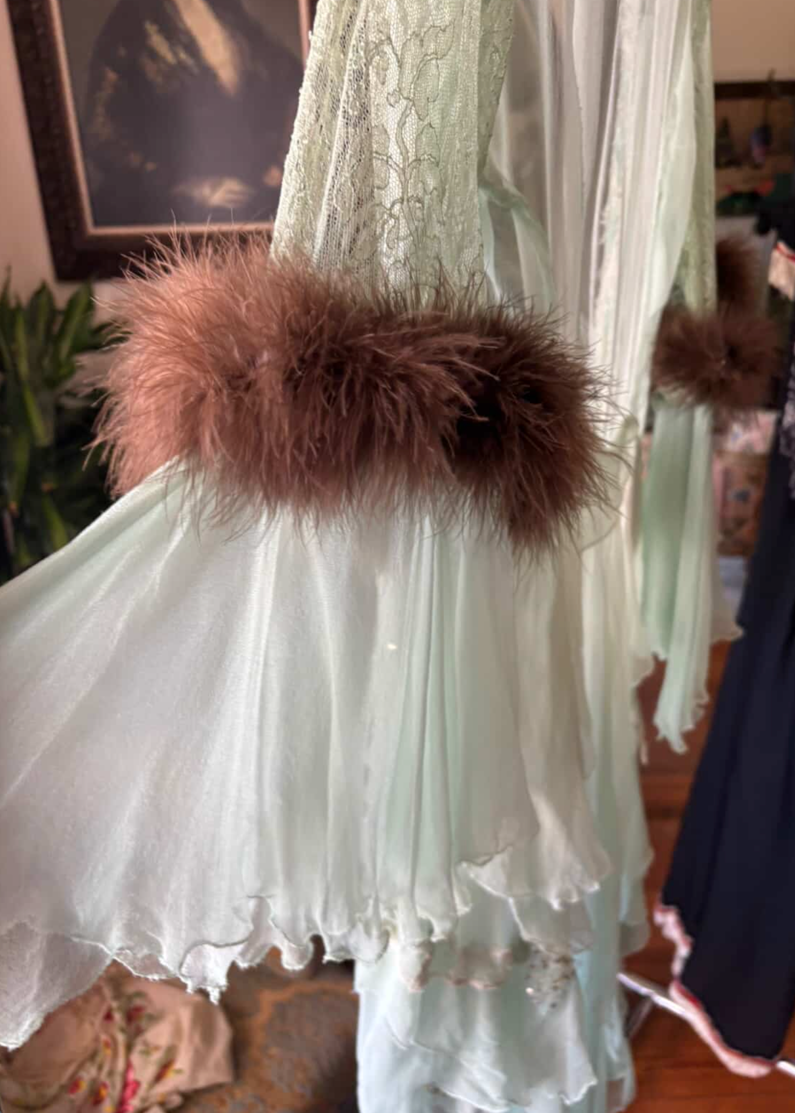 New Boudoir Queen "Gina_ Dress High Low Silk Chiffon One of a kind