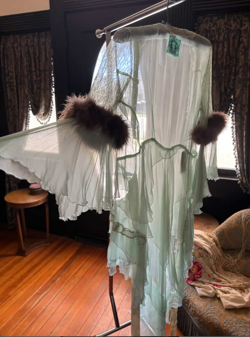 New Boudoir Queen "Gina_ Dress High Low Silk Chiffon One of a kind