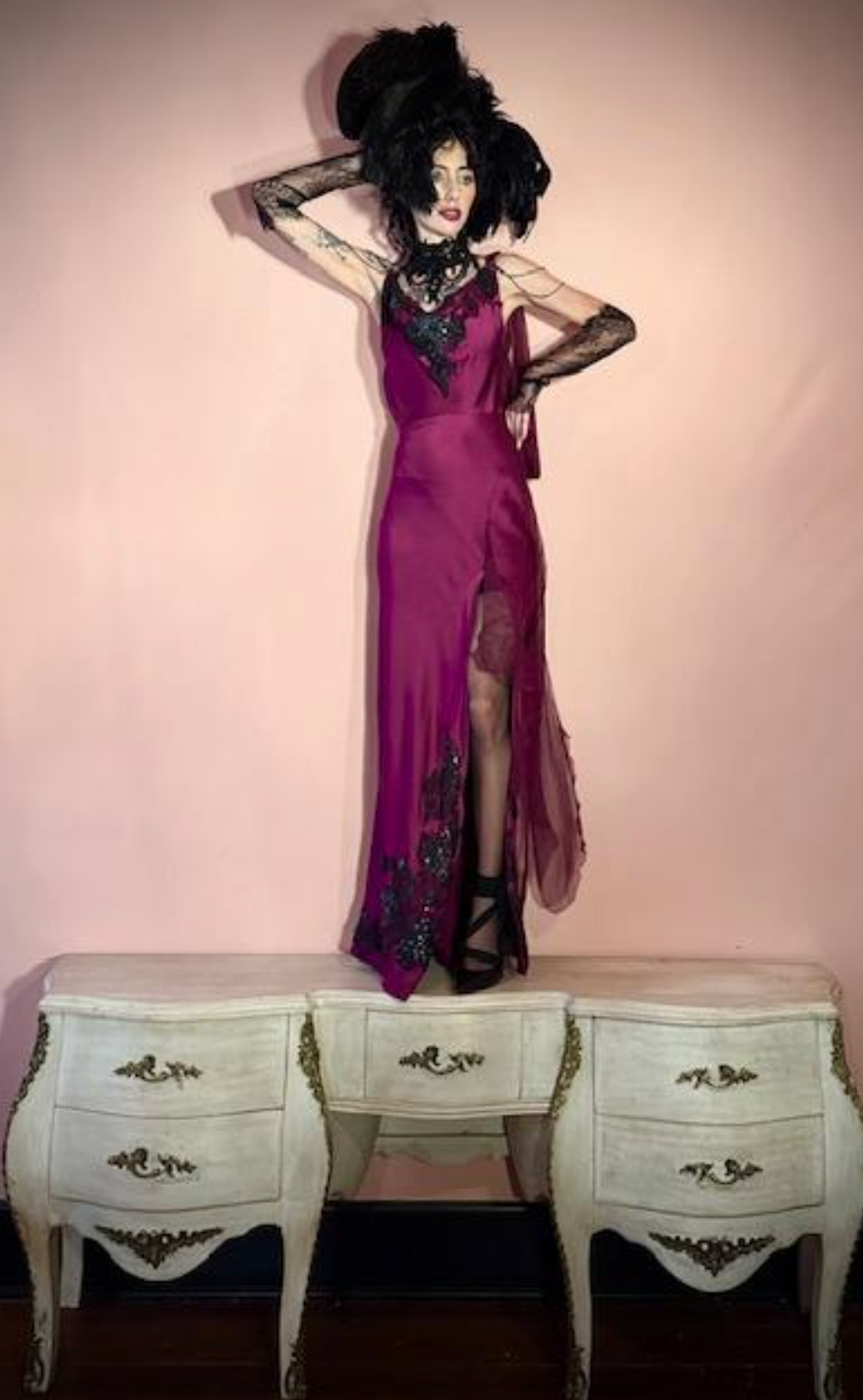 Boudoir Queen Custom Red Carpet Evening Gown Slip Dress