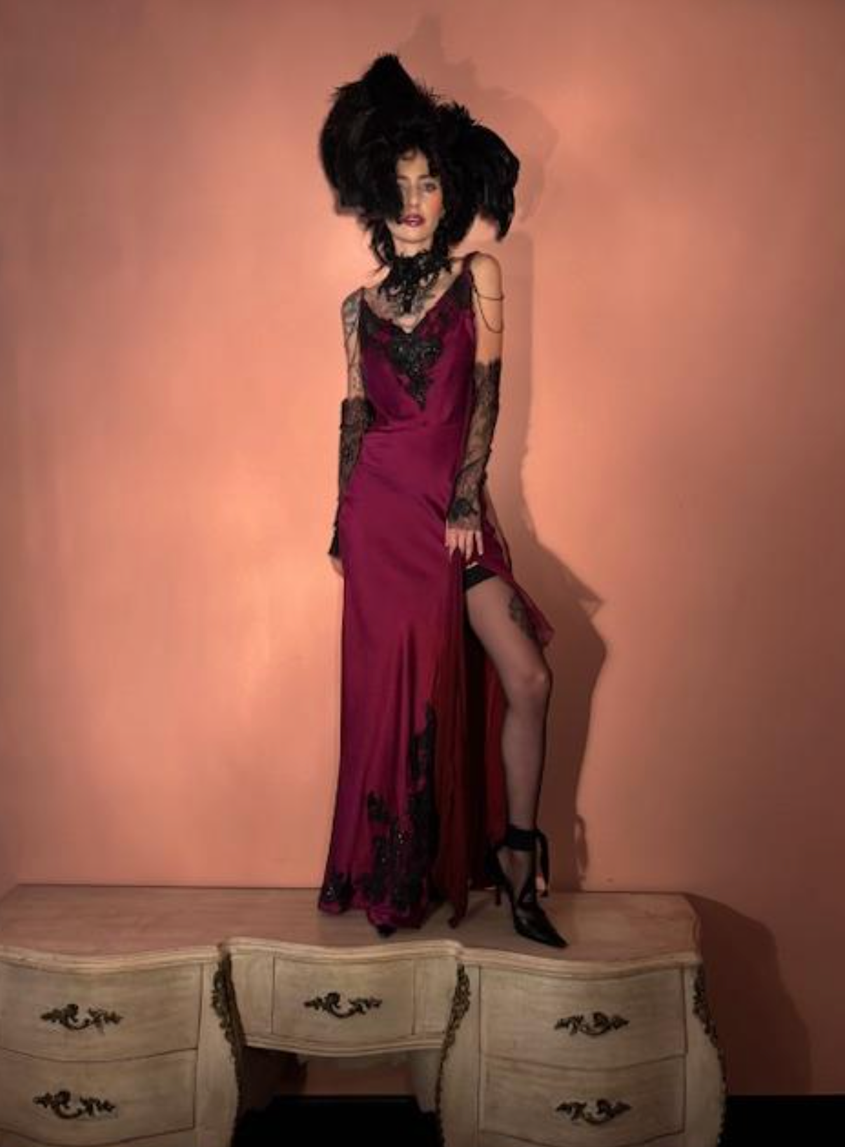 Boudoir Queen Custom Red Carpet Evening Gown Slip Dress