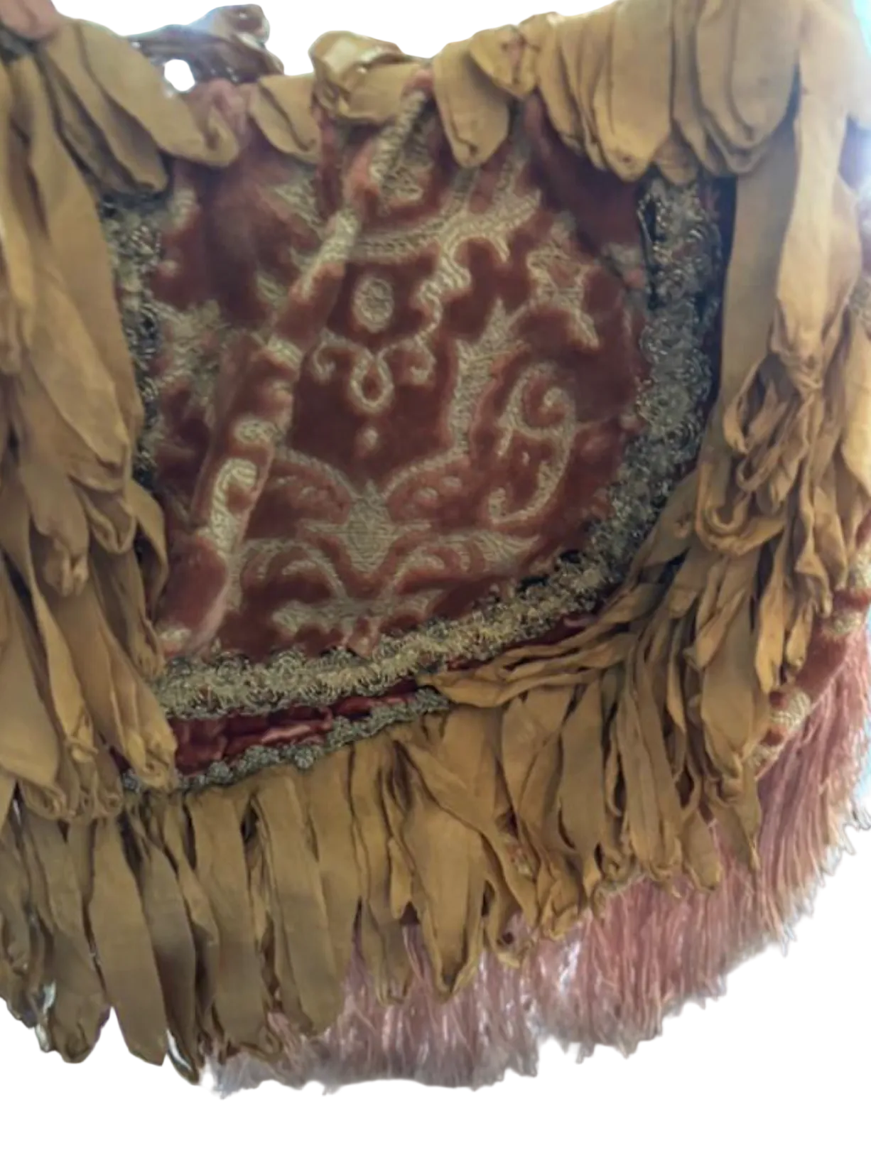 Early 2003 Magnolia Pearl Sterling Turquoise Fur Fringe purse