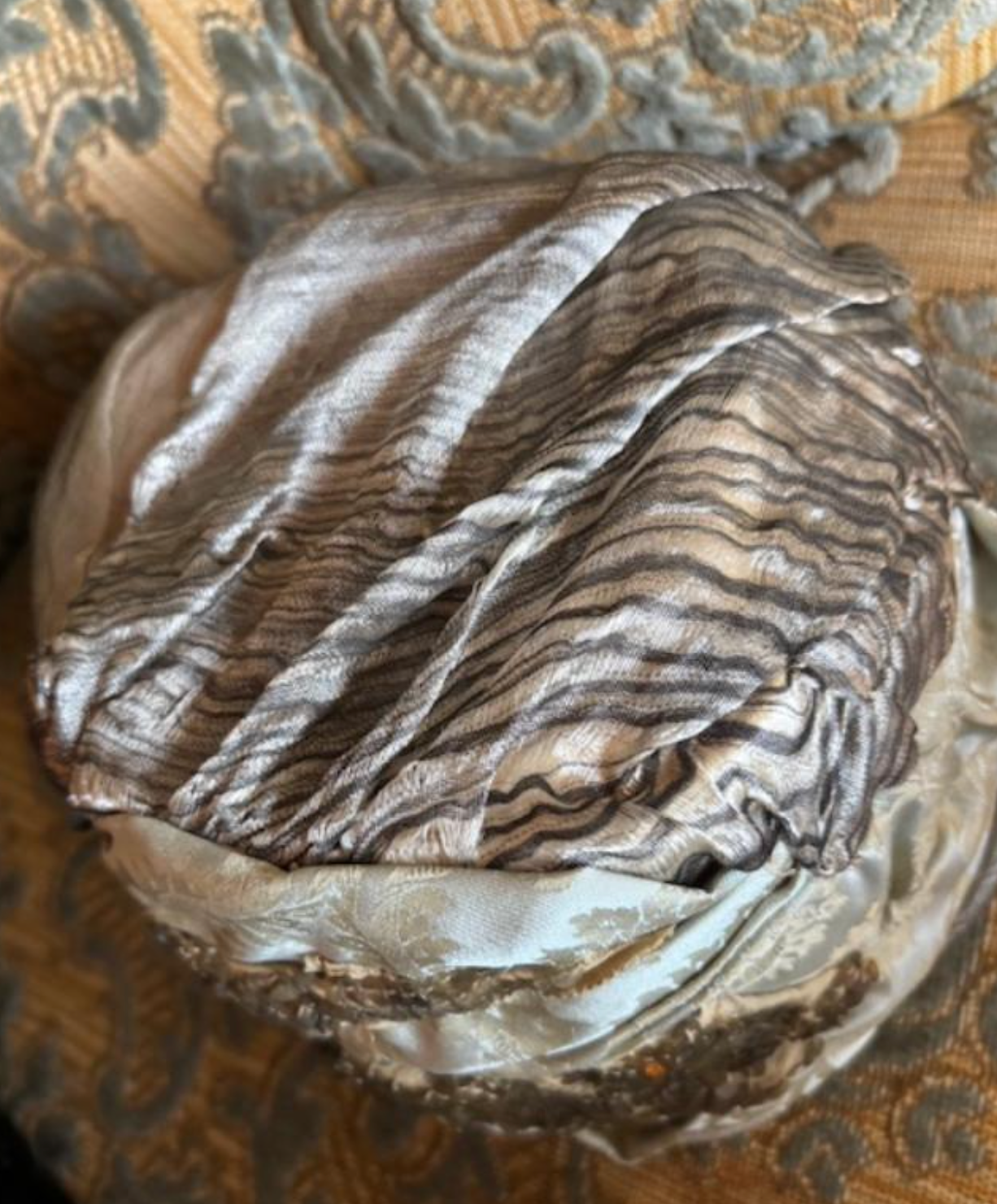 Boudoir Queen Custom Turban Pillbox Hat Sea Foam Green Lovely