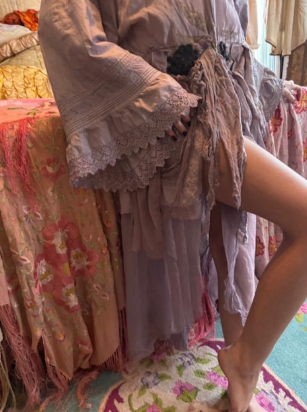 New Listing Lavande Boudoir Queen Petticoat Duster jacket