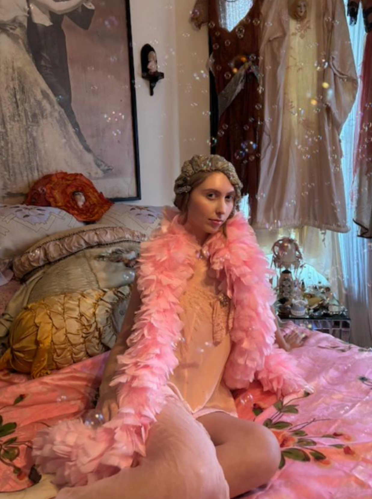 Fabulous Pink 1960's Burlesque Feather Boa