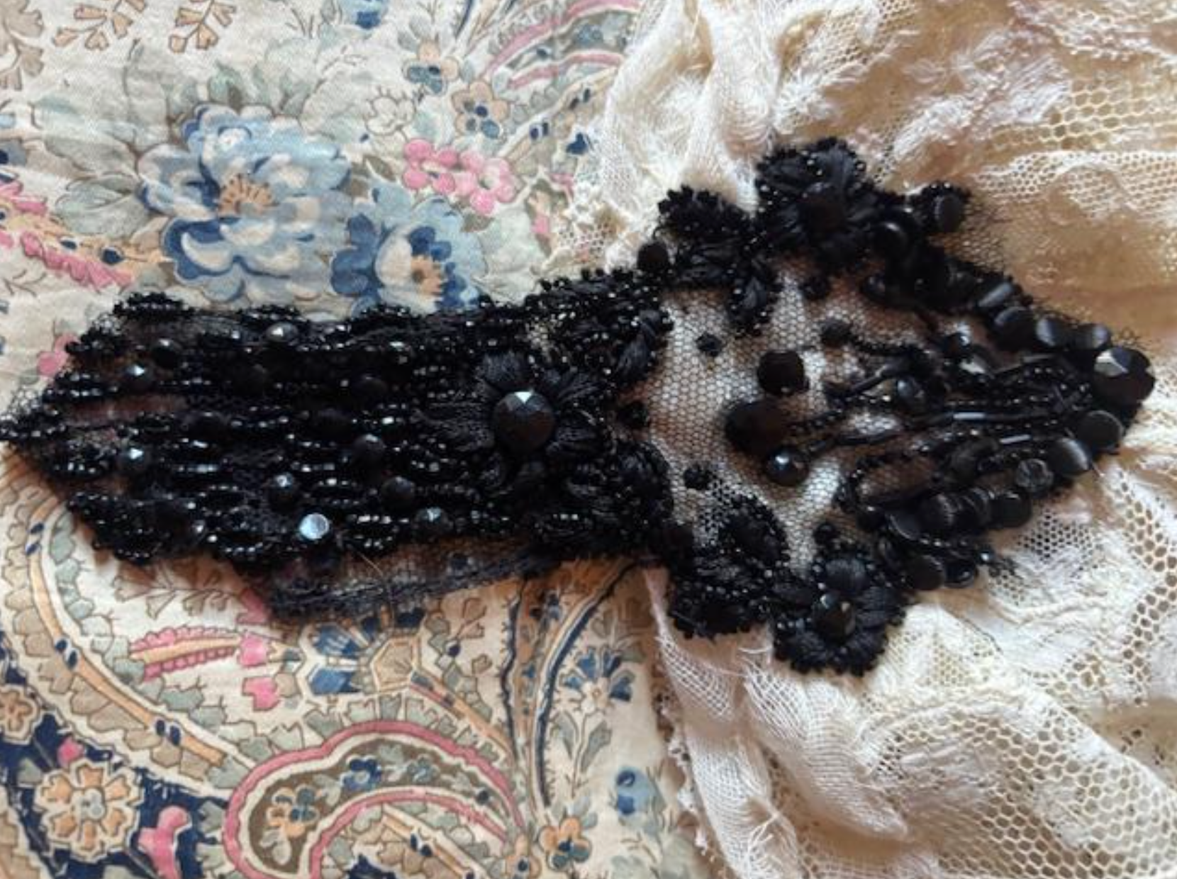 Boudoir Queen Victorian Sequin Take me to the Antique Lace and Appliqué hat Heather Hat