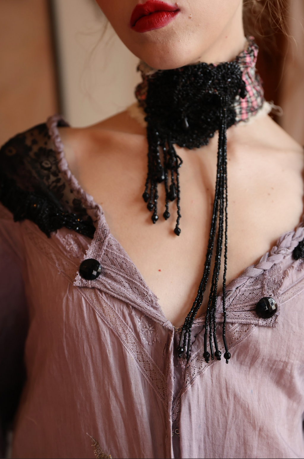 The Catherine Jet Neckpiece Choker