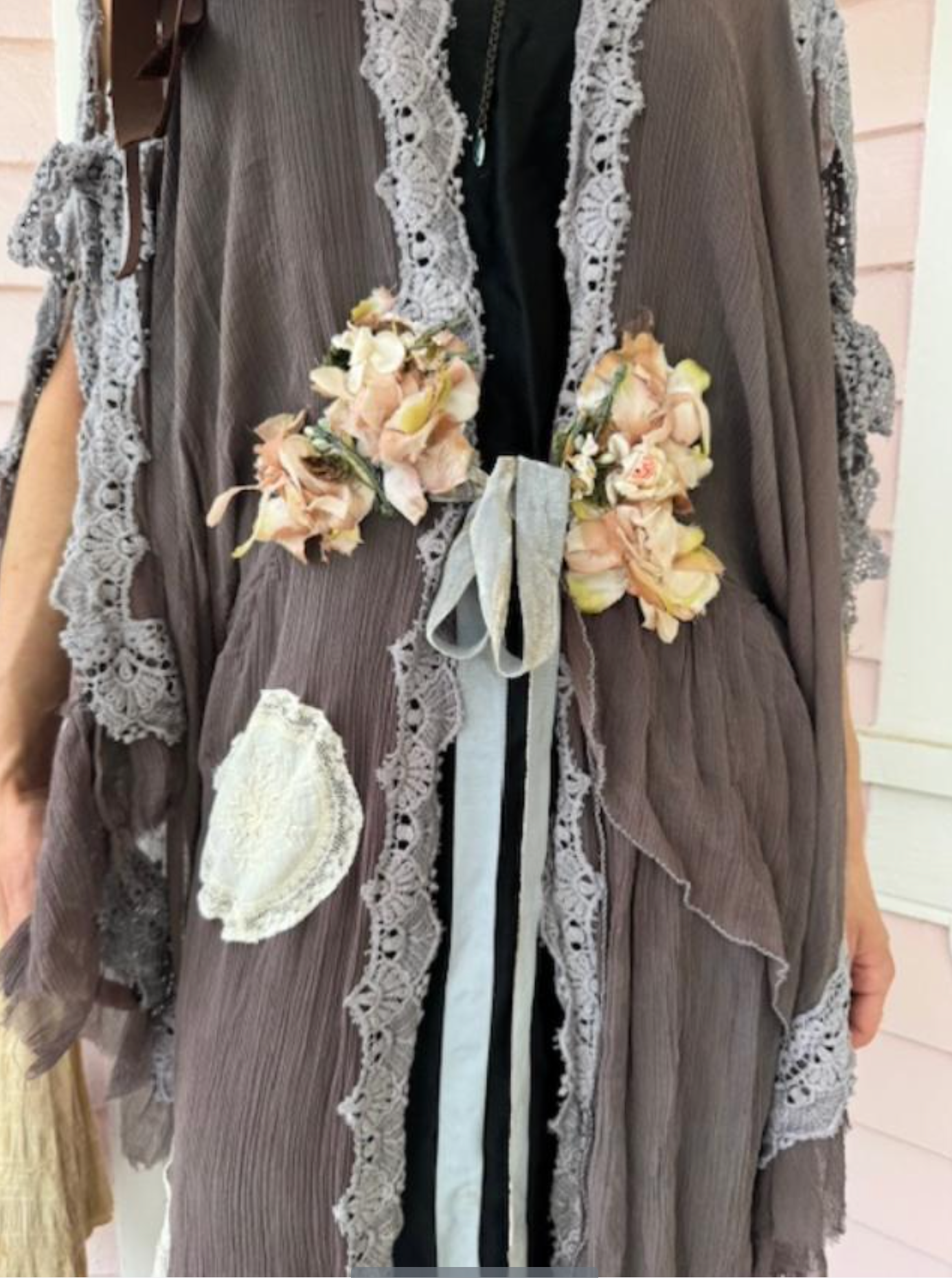 Morgiana Caftan Duster Boudoir Queen Original Open Shoulder Ties at Arm