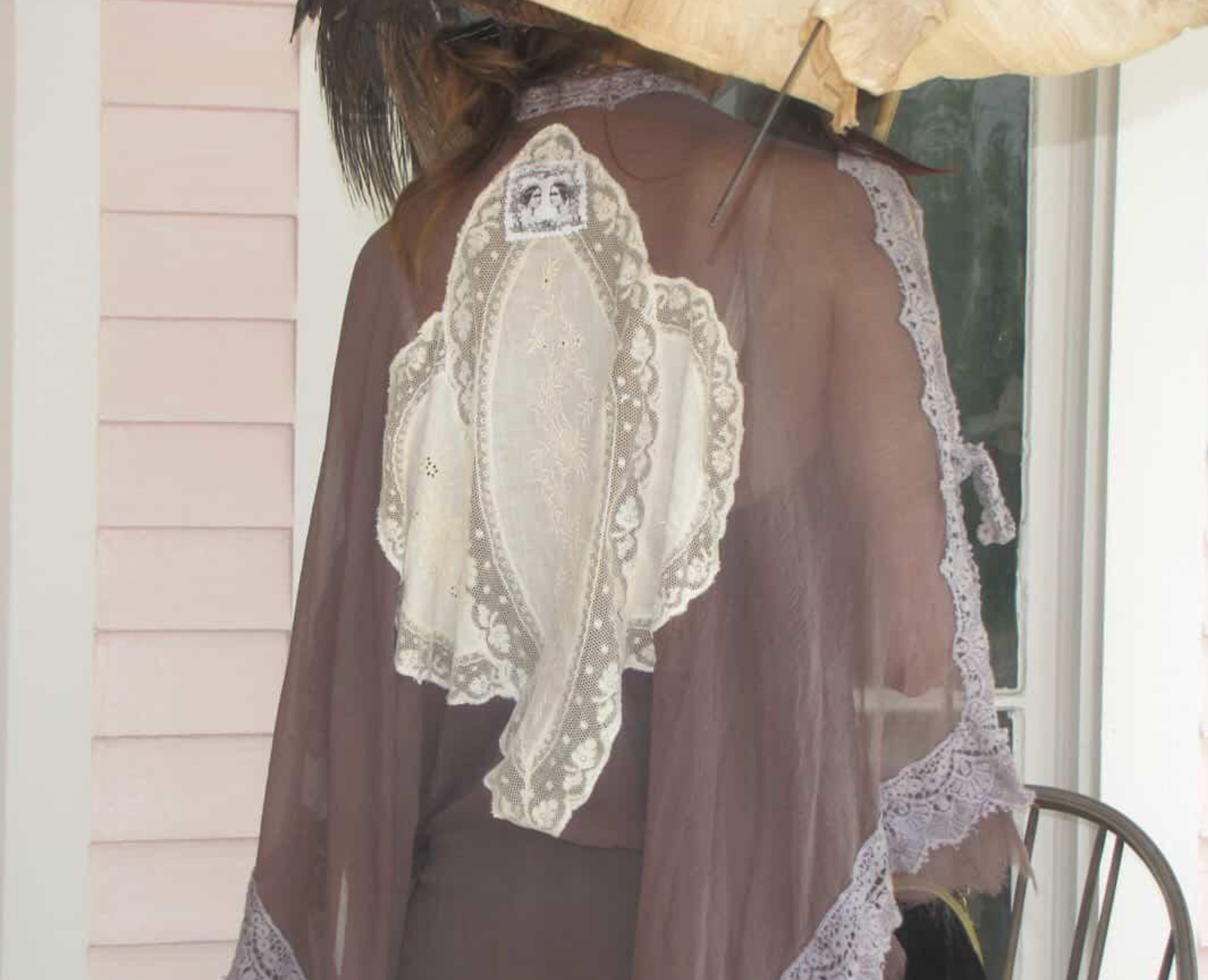 Morgiana Caftan Duster Boudoir Queen Original Open Shoulder Ties at Arm