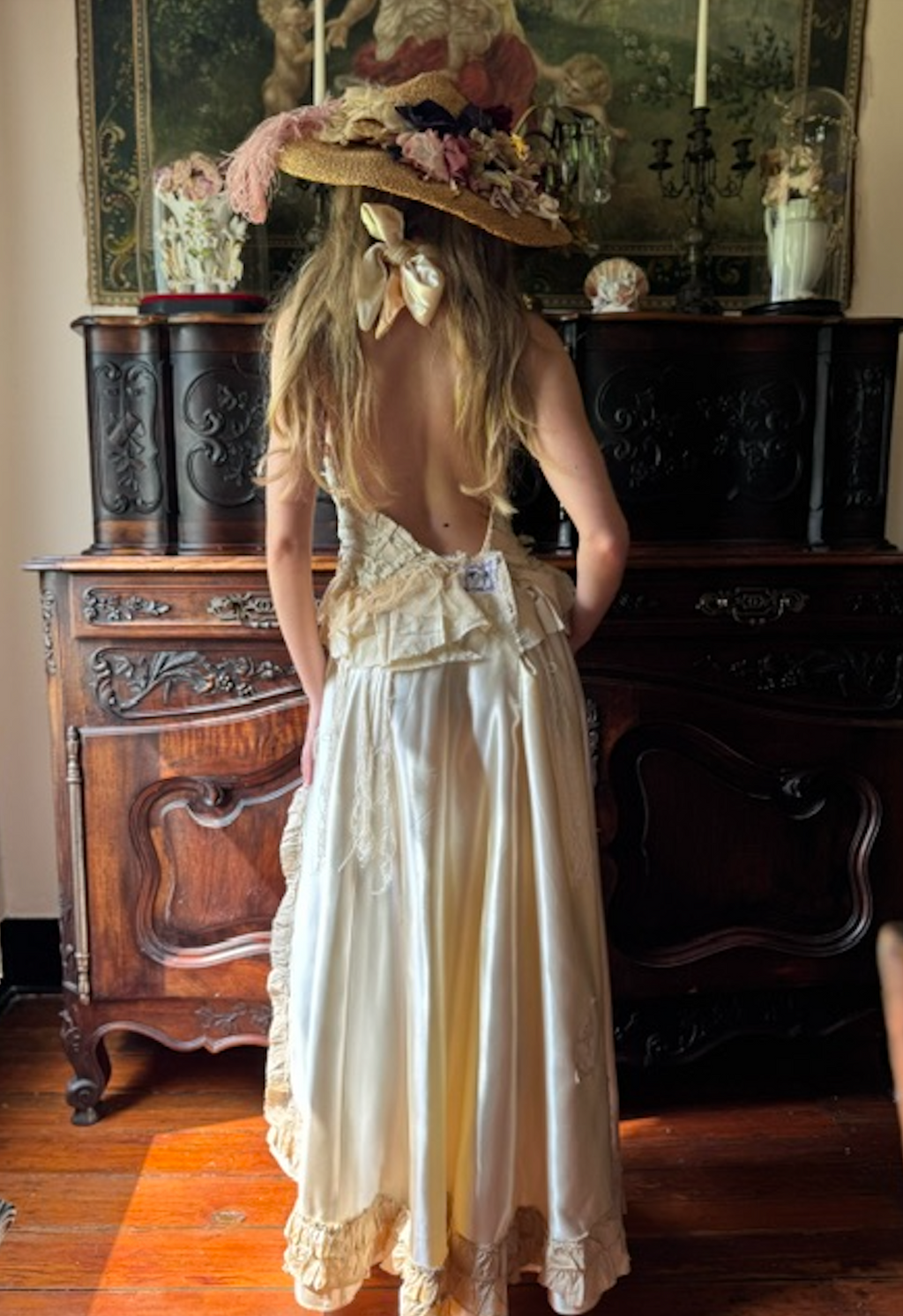 Glory in the Flower Poetic Satin Halter Dress Boudoir Queen Original