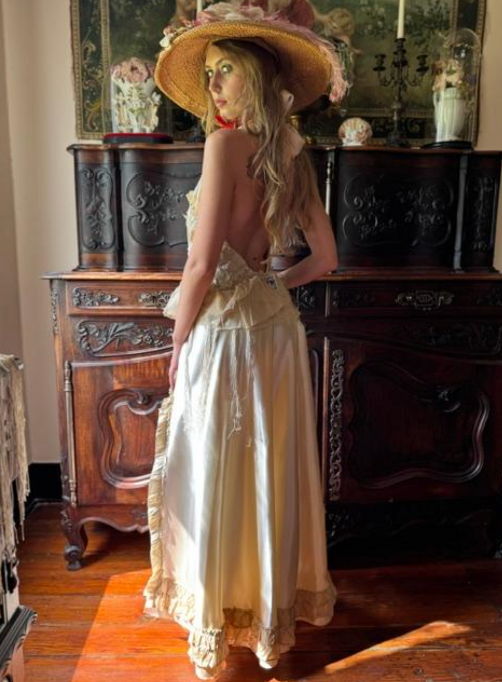 Glory in the Flower Poetic Satin Halter Dress Boudoir Queen Original