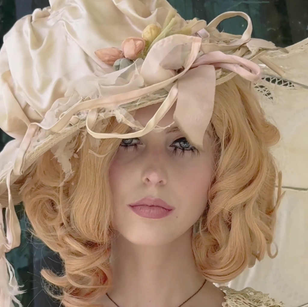Rare 1920's Pale Pink Bonnet so Galliano!