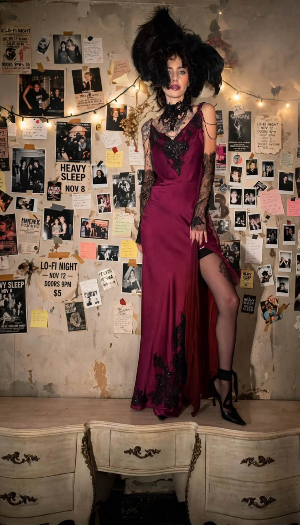 Boudoir Queen Custom Red Carpet Evening Gown Slip Dress