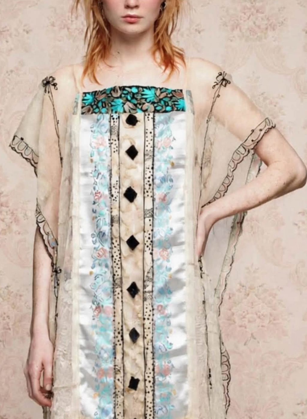 Flash Sale Gorgeous Edwardian Lace and Satin Tabard Boudoir Queen