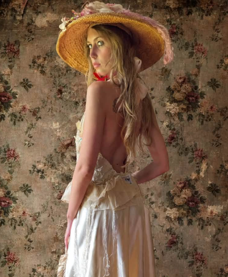 Glory in the Flower Poetic Satin Halter Dress Boudoir Queen Original
