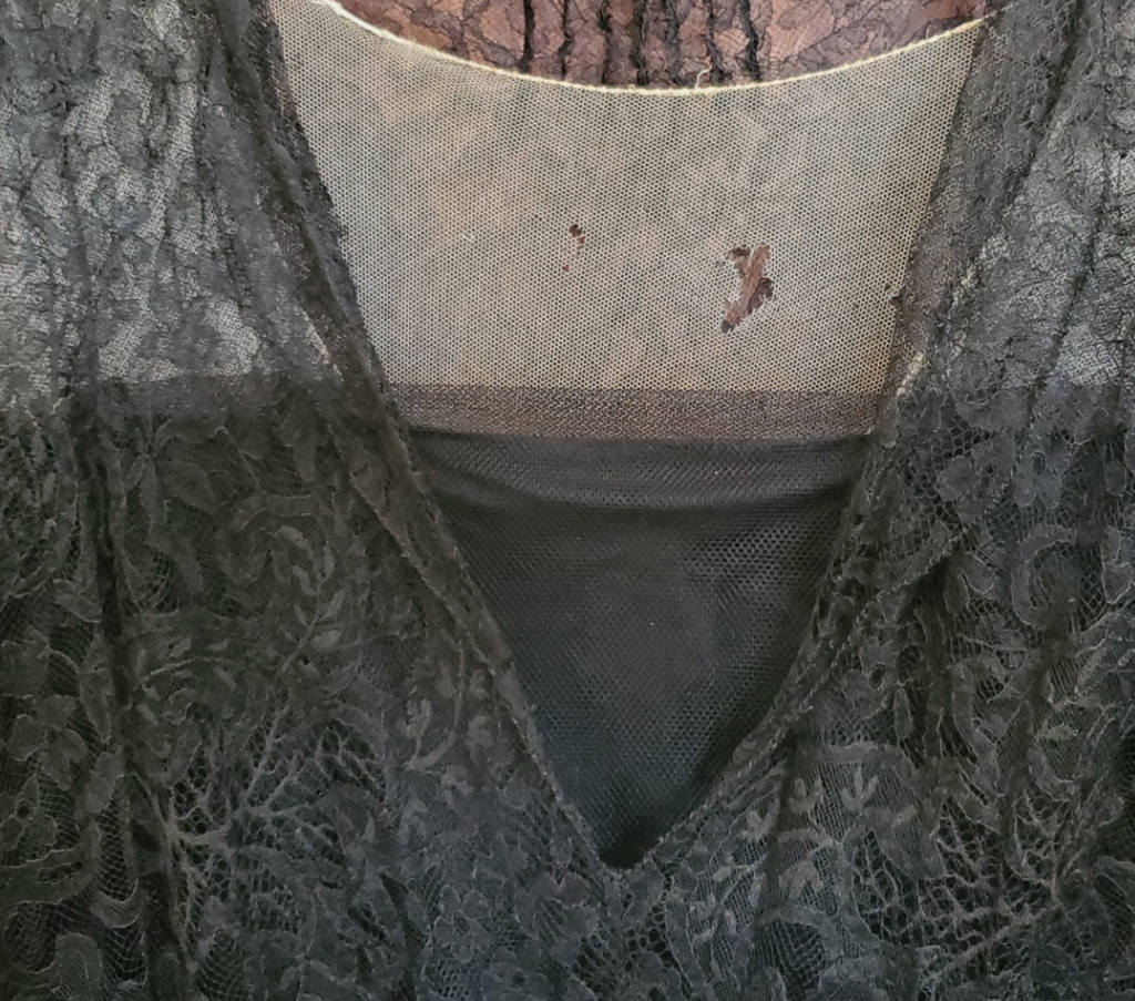 Romantic Black Lace Depression Era Dress