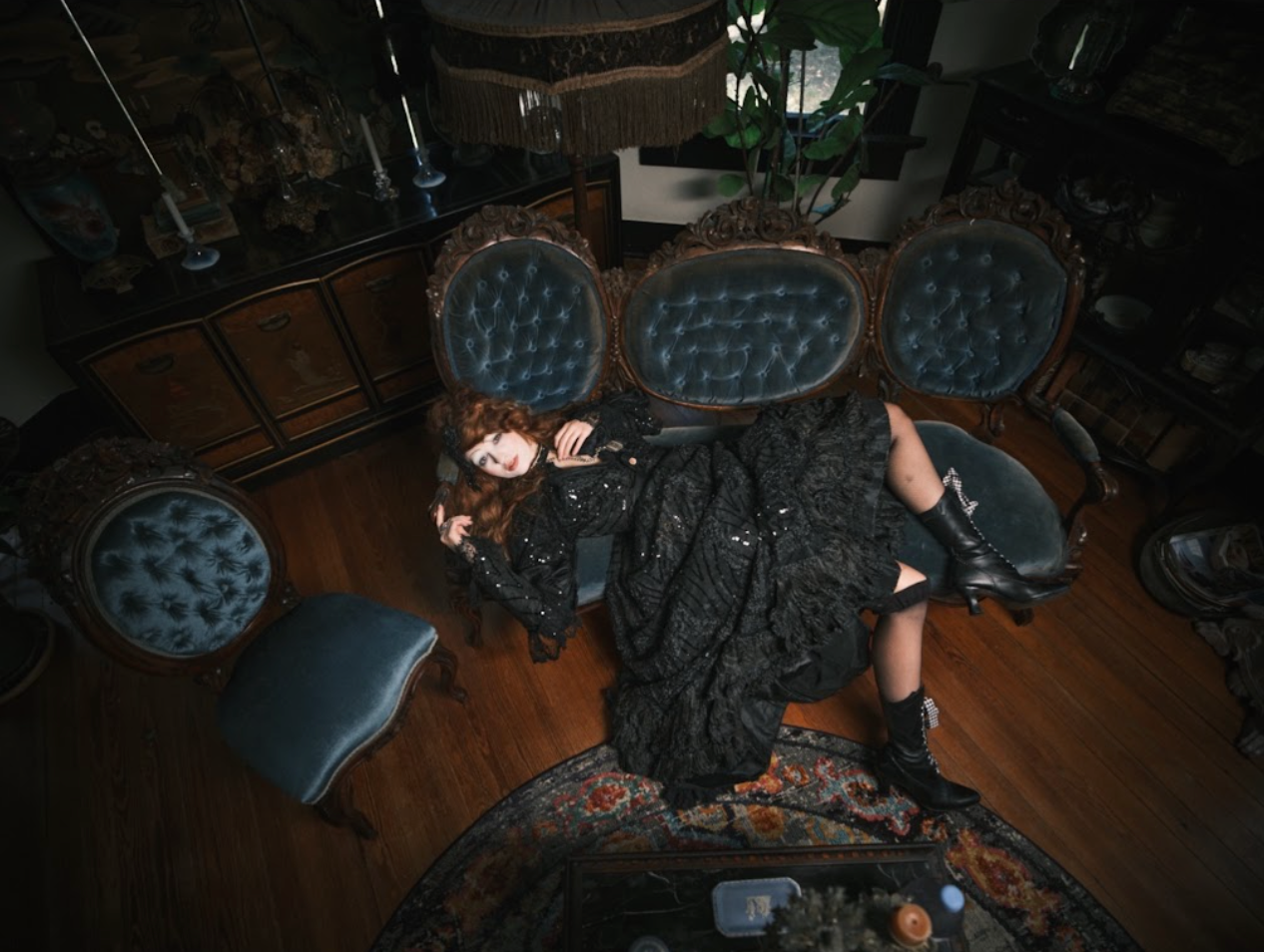 Grand Second Mourning Tissue Silk Dress rare