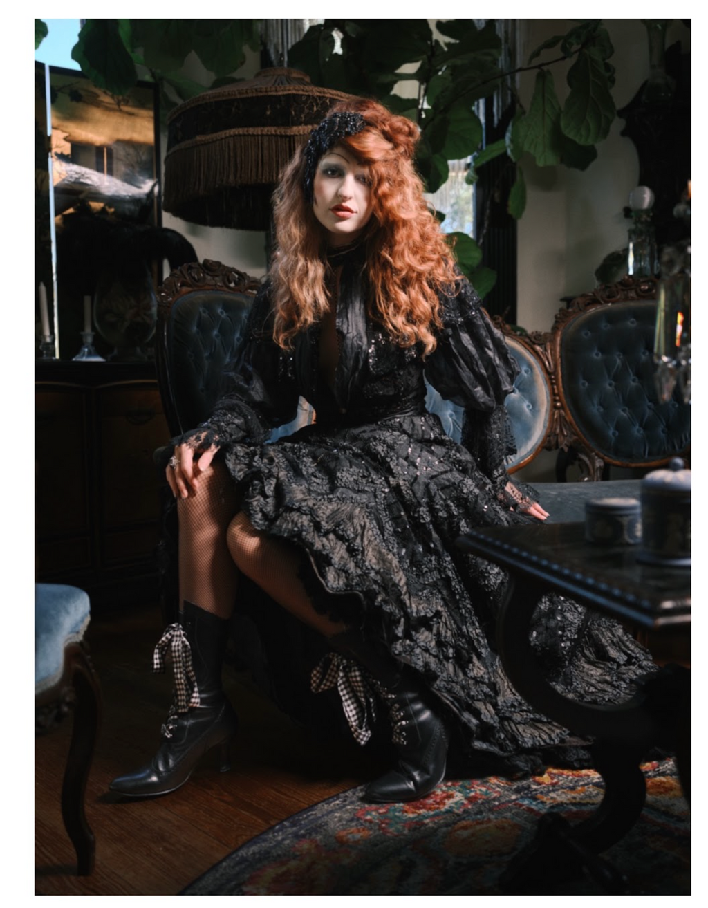 Grand Second Mourning Tissue Silk Dress rare