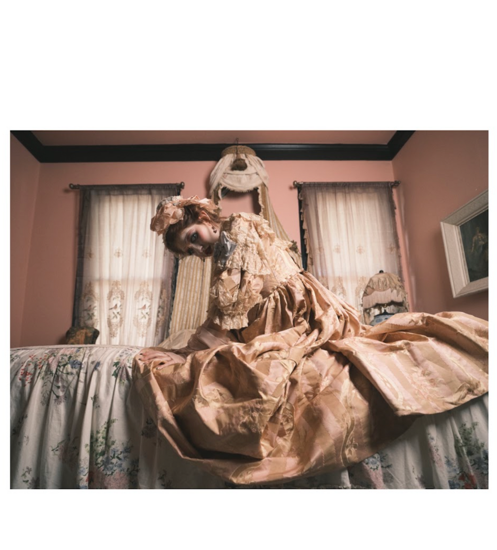 JACK THE RIPPER  "Circa 1920's Lady's and Gents 18th Century Style Fancy Dress Costumes, labelled W Clarkson Perruquier Costumier Wardour Street"