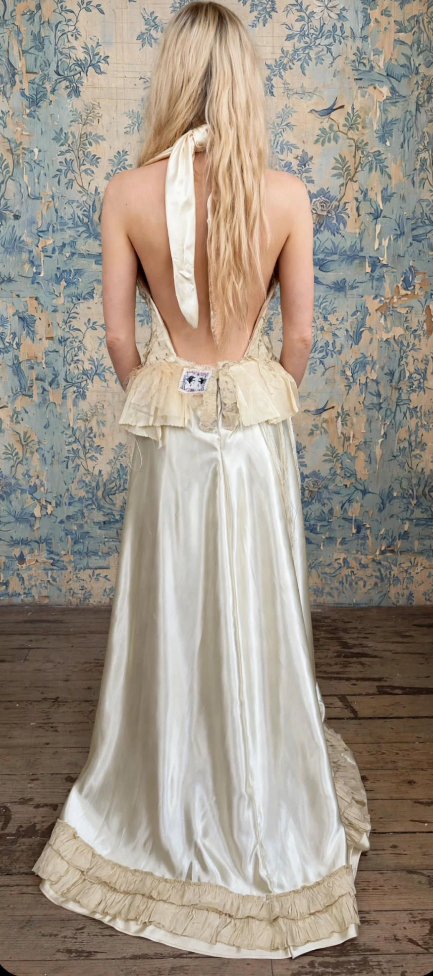 Glory in the Flower Poetic Satin Halter Dress Boudoir Queen Original