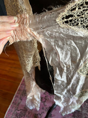 SOLD 2 peice Tissue Silk Tattered Miss Havisham Lot Antique Dress  Fragmentation