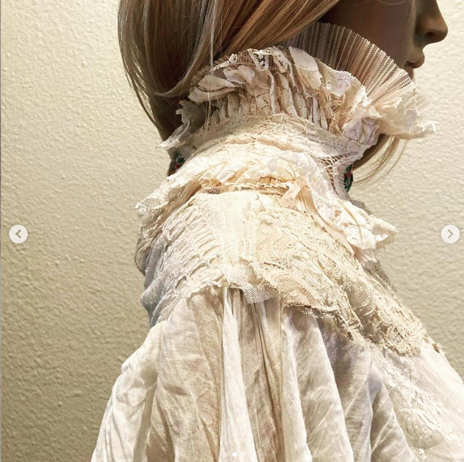 Winchester Collection Ivory with Floral Detail custom Gothic Boudoir Queen Royal Label Winchester House Collar // Choker // Neck piece Bridal