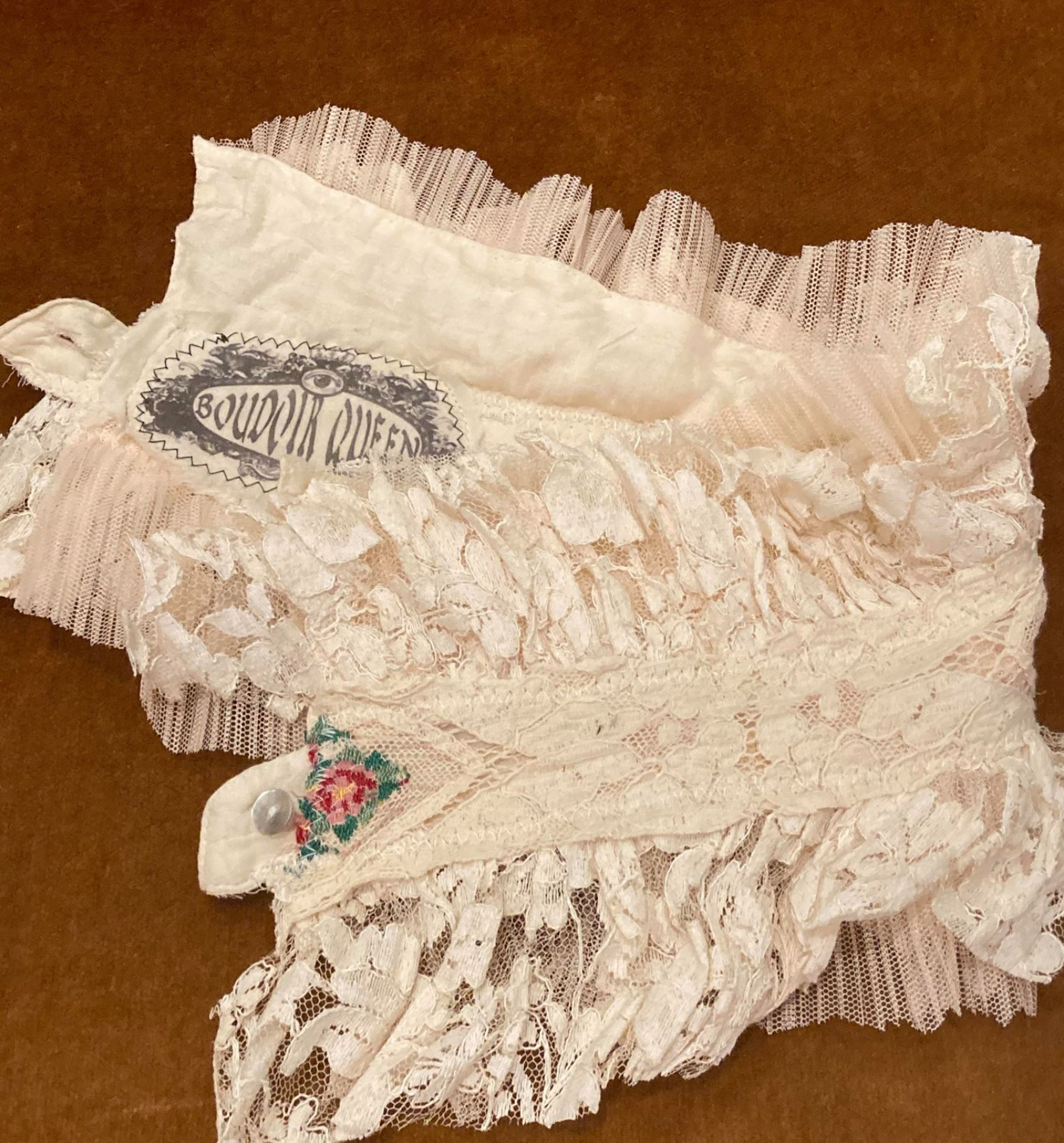 Winchester Collection Ivory with Floral Detail custom Gothic Boudoir Queen Royal Label Winchester House Collar // Choker // Neck piece Bridal