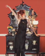 New Arrival Boudoir Queen Slinky Bedecked Hoydens Dress Made with 1920's Textiles
