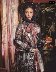 Last one Baby Jane Collection Gothic Hooded Floral Coat