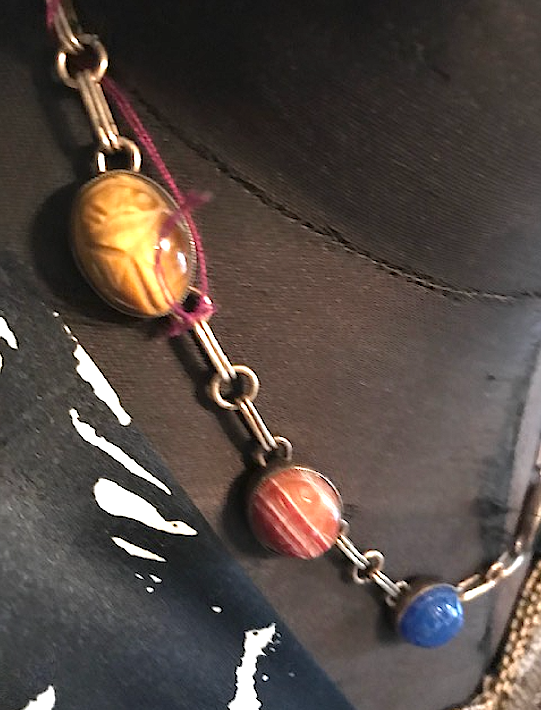 Gorgeous Scarab Choker 17" Authentic 1960s