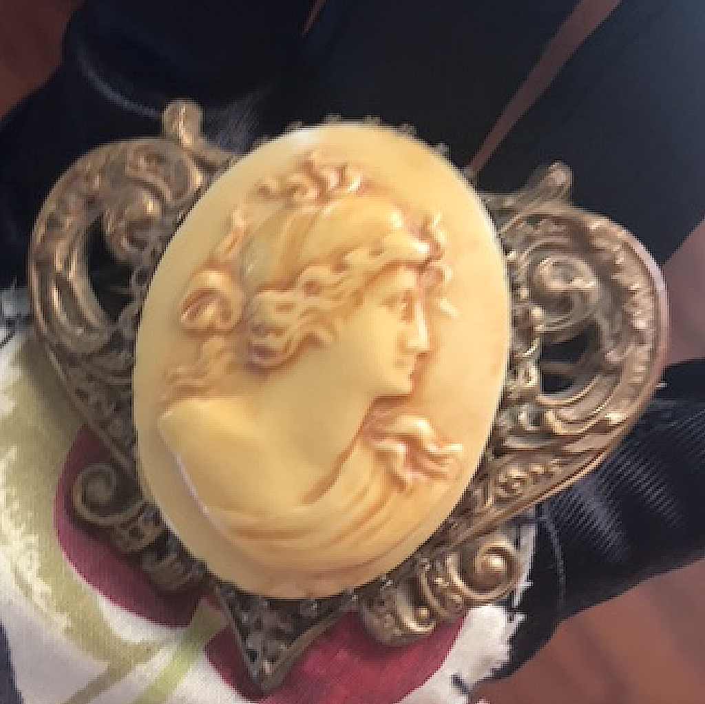 Antique Cameo Brooch Woman's Profile