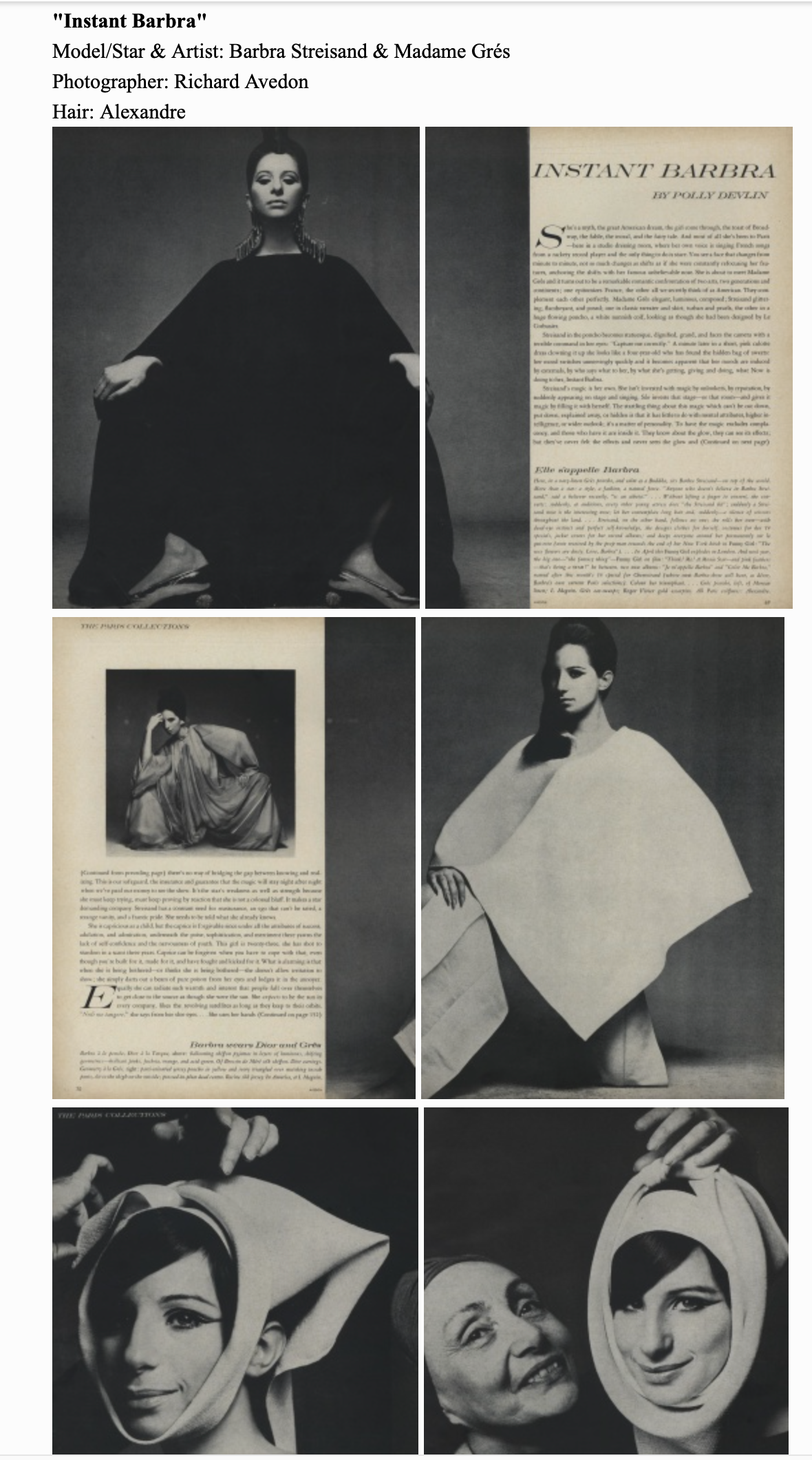 Richard Avedon VOGUE MAGAZINE  RARE MARCH 15, 1966 EDIE SEDGWICK BARBARA Streisand