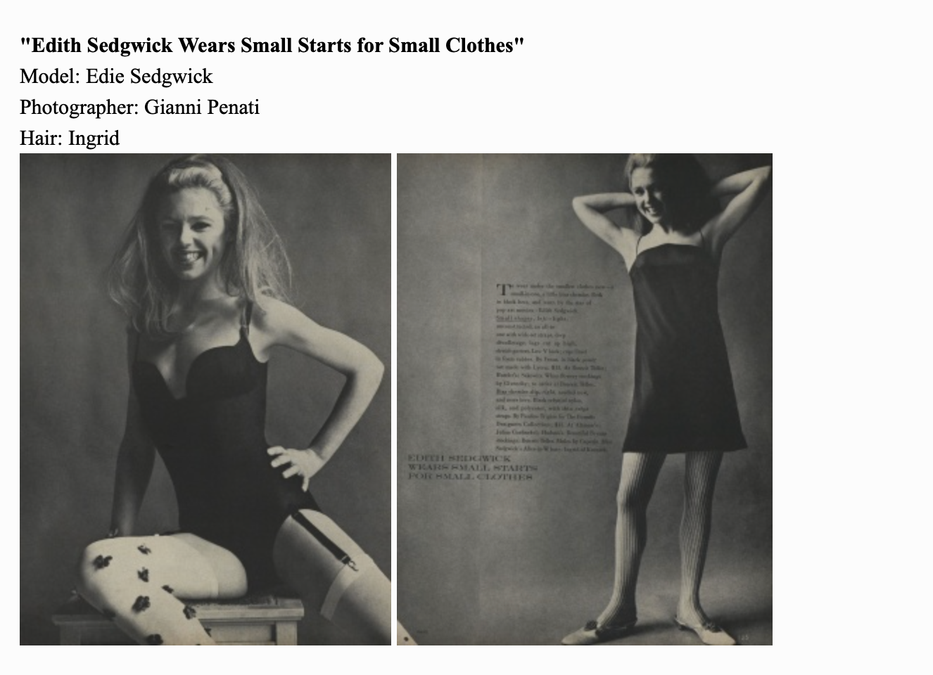 Richard Avedon VOGUE MAGAZINE  RARE MARCH 15, 1966 EDIE SEDGWICK BARBARA Streisand