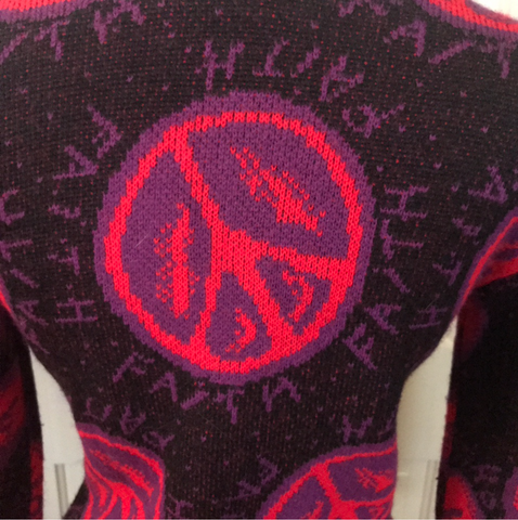 Rare Punk Label Betsey Johnson Original Faith, Hope and Charity Knit Peplum Jacket Labelled size S
