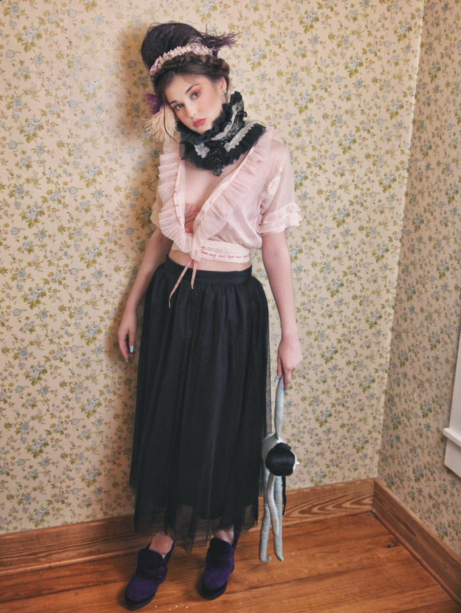 August Sale Boudoir Queen Long Black Ballerina Skirt Netting