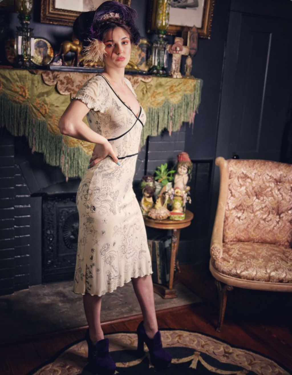 SOLD Rare Personal Collection Art Graphic Dress