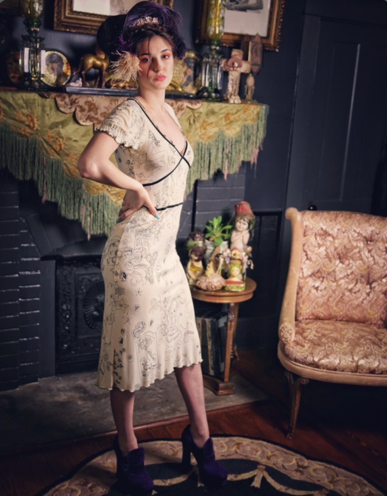 SOLD Rare Personal Collection Art Graphic Dress