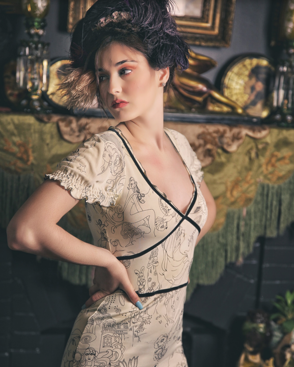 SOLD Rare Personal Collection Art Graphic Dress