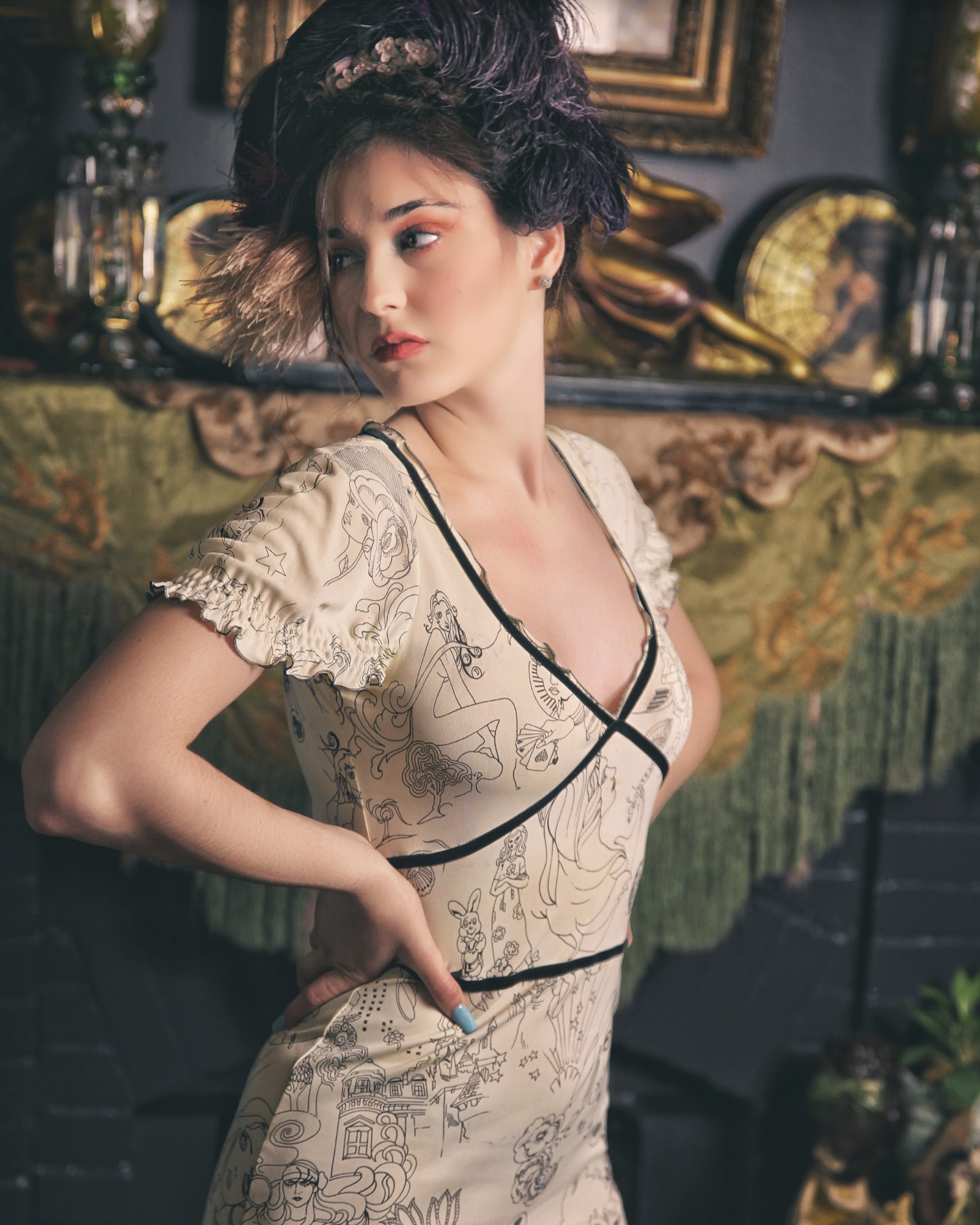 SOLD Rare Personal Collection Art Graphic Dress