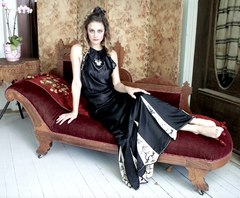 New Arrival Boudoir Queen Slinky Bedecked Hoydens Dress Made with 1920's Textiles