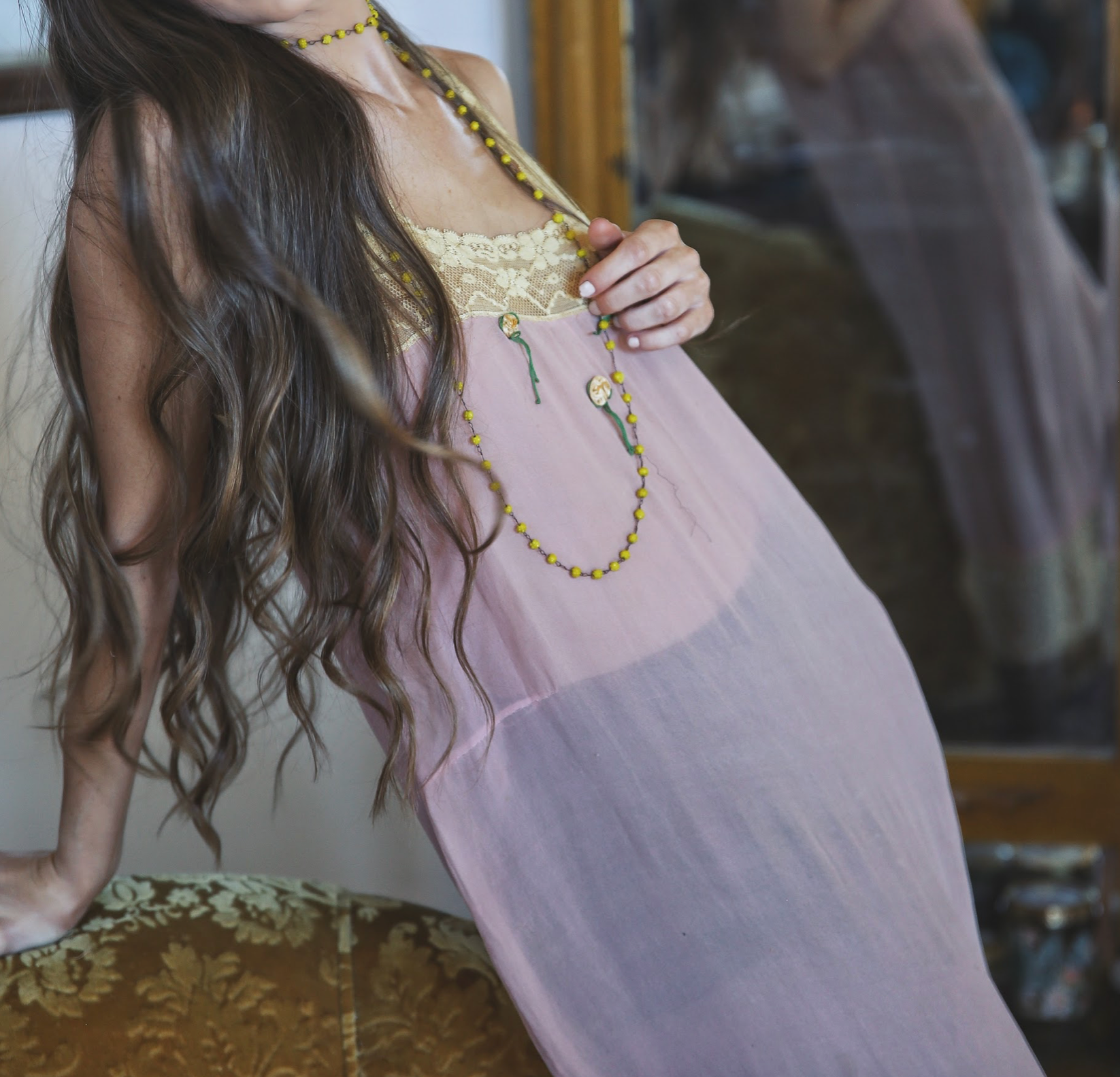 The Lavender Love Crush Edwardian 20's Slip Dress Night Gown